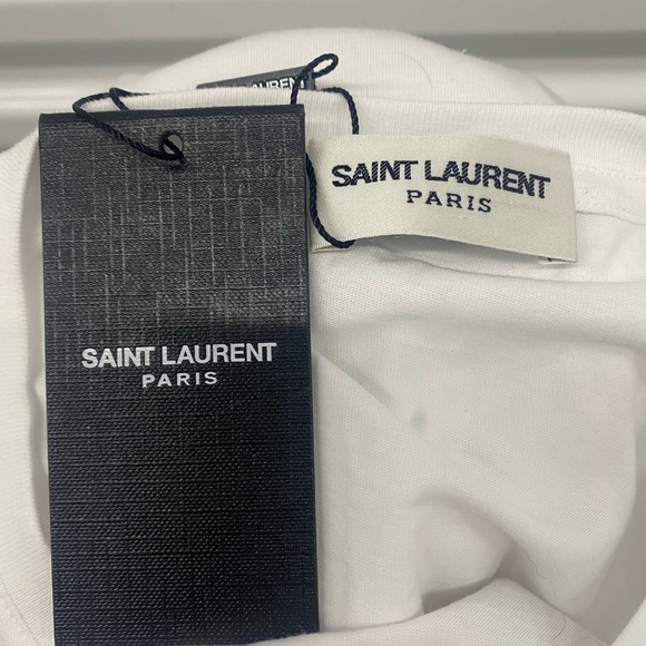 NWT YSL Logo Shirt Embroidered Logo on Sleeve MSRP 700.00 - Picture 5 of 7